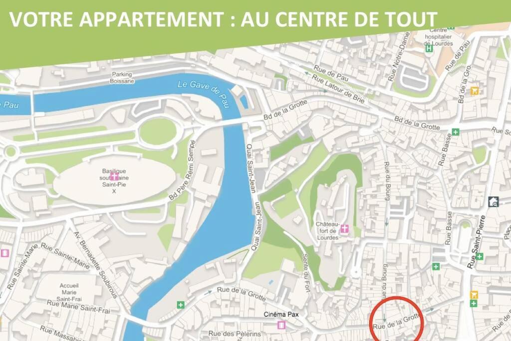 Le Montferrat - 65M2 - 2 Chambres - Rue De La Grotte - Hyper Centre Lourdes Buitenkant foto